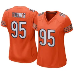 Women's Shemar Turner Chicago Bears No.95 Game Alternate Jersey - Orange