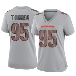 Women's Shemar Turner Chicago Bears No.95 Game Atmosphere Fashion Jersey - Gray