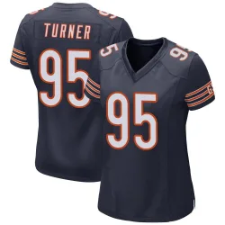 Women's Shemar Turner Chicago Bears No.95 Game Team Color Jersey - Navy