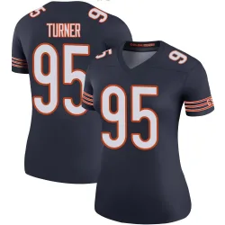 Women's Shemar Turner Chicago Bears No.95 Legend Color Rush Jersey - Navy