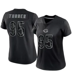 Women's Shemar Turner Chicago Bears No.95 Limited Reflective Jersey - Black
