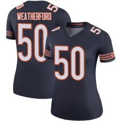 Women's Sterling Weatherford Chicago Bears No.50 Legend Color Rush Jersey - Navy