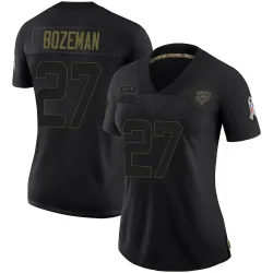 Women's Swayze Bozeman Chicago Bears No.27 Limited 2020 Salute To Service Jersey - Black
