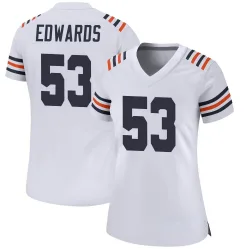 Women's T.J. Edwards Chicago Bears No.53 Game Alternate Classic Jersey - White