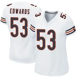 Women's T.J. Edwards Chicago Bears No.53 Game Jersey - White