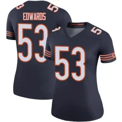 Women's T.J. Edwards Chicago Bears No.53 Legend Color Rush Jersey - Navy