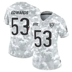 Women's T.J. Edwards Chicago Bears No.53 Limited 2024 Salute to Service Jersey - Arctic Camo
