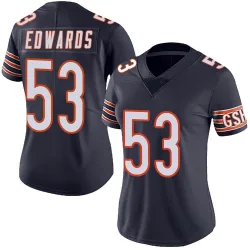 Women's T.J. Edwards Chicago Bears No.53 Limited Team Color Vapor Untouchable Jersey - Navy