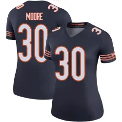 Women's Tarvarius Moore Chicago Bears No.30 Legend Color Rush Jersey - Navy