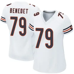 Women's Theo Benedet Chicago Bears No.79 Game Jersey - White
