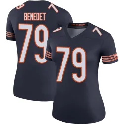 Women's Theo Benedet Chicago Bears No.79 Legend Color Rush Jersey - Navy
