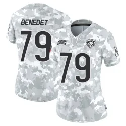 Women's Theo Benedet Chicago Bears No.79 Limited 2024 Salute to Service Jersey - Arctic Camo