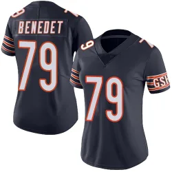 Women's Theo Benedet Chicago Bears No.79 Limited Team Color Vapor Untouchable Jersey - Navy