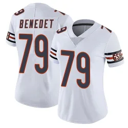 Women's Theo Benedet Chicago Bears No.79 Limited Vapor Untouchable Jersey - White