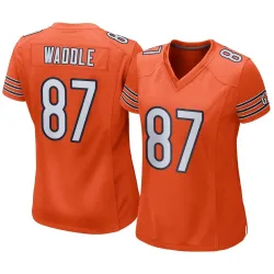 Women's Tom Waddle Chicago Bears No.87 Game Alternate Jersey - Orange