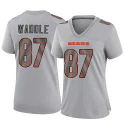 Women's Tom Waddle Chicago Bears No.87 Game Atmosphere Fashion Jersey - Gray