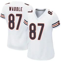 Women's Tom Waddle Chicago Bears No.87 Game Jersey - White