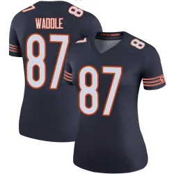 Women's Tom Waddle Chicago Bears No.87 Legend Color Rush Jersey - Navy