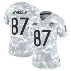 Women's Tom Waddle Chicago Bears No.87 Limited 2024 Salute to Service Jersey - Arctic Camo