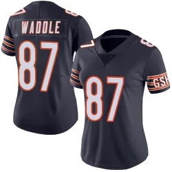 Women's Tom Waddle Chicago Bears No.87 Limited Team Color Vapor Untouchable Jersey - Navy