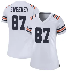 Women's Tommy Sweeney Chicago Bears No.87 Game Alternate Classic Jersey - White