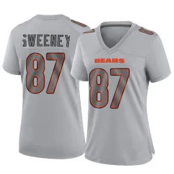 Women's Tommy Sweeney Chicago Bears No.87 Game Atmosphere Fashion Jersey - Gray