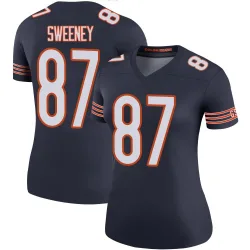 Women's Tommy Sweeney Chicago Bears No.87 Legend Color Rush Jersey - Navy