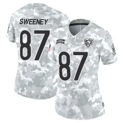 Women's Tommy Sweeney Chicago Bears No.87 Limited 2024 Salute to Service Jersey - Arctic Camo