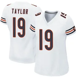 Women's Tory Taylor Chicago Bears No.19 Game Jersey - White