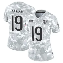 Women's Tory Taylor Chicago Bears No.19 Limited 2024 Salute to Service Jersey - Arctic Camo
