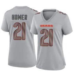 Women's Travis Homer Chicago Bears No.21 Game Atmosphere Fashion Jersey - Gray