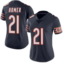 Women's Travis Homer Chicago Bears No.21 Limited Team Color Vapor Untouchable Jersey - Navy