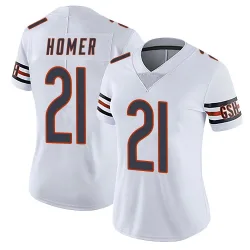 Women's Travis Homer Chicago Bears No.21 Limited Vapor Untouchable Jersey - White