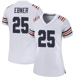 Women's Trestan Ebner Chicago Bears No.25 Game Alternate Classic Jersey - White