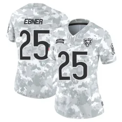 Women's Trestan Ebner Chicago Bears No.25 Limited 2024 Salute to Service Jersey - Arctic Camo
