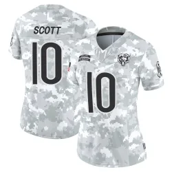 Women's Tyler Scott Chicago Bears No.10 Limited 2024 Salute to Service Jersey - Arctic Camo
