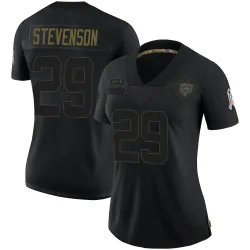 Women's Tyrique Stevenson Chicago Bears No.29 Limited 2020 Salute To Service Jersey - Black