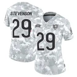 Women's Tyrique Stevenson Chicago Bears No.29 Limited 2024 Salute to Service Jersey - Arctic Camo