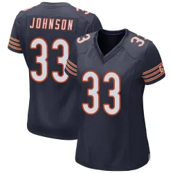 Women's Tysheem Johnson Chicago Bears No.33 Game Team Color Jersey - Navy