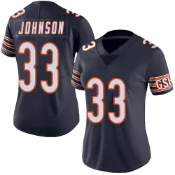 Women's Tysheem Johnson Chicago Bears No.33 Limited Team Color Vapor Untouchable Jersey - Navy