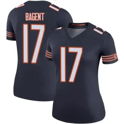 Women's Tyson Bagent Chicago Bears No.17 Legend Color Rush Jersey - Navy
