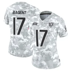 Women's Tyson Bagent Chicago Bears No.17 Limited 2024 Salute to Service Jersey - Arctic Camo