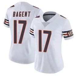 Women's Tyson Bagent Chicago Bears No.17 Limited Vapor Untouchable Jersey - White
