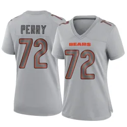 Women's William Perry Chicago Bears No.72 Game Atmosphere Fashion Jersey - Gray