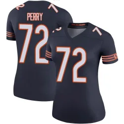 Women's William Perry Chicago Bears No.72 Legend Color Rush Jersey - Navy