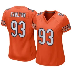 Women's Xavier Carlton Chicago Bears No.93 Game Alternate Jersey - Orange