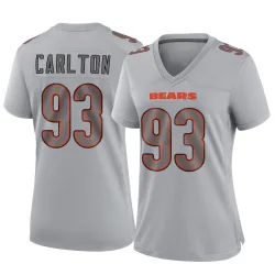 Women's Xavier Carlton Chicago Bears No.93 Game Atmosphere Fashion Jersey - Gray