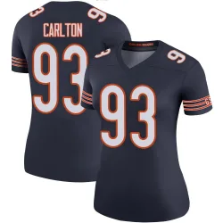 Women's Xavier Carlton Chicago Bears No.93 Legend Color Rush Jersey - Navy