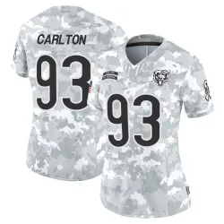 Women's Xavier Carlton Chicago Bears No.93 Limited 2024 Salute to Service Jersey - Arctic Camo