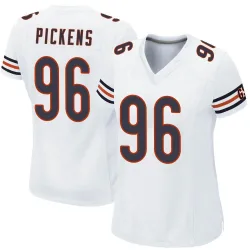 Women's Zacch Pickens Chicago Bears No.96 Game Jersey - White